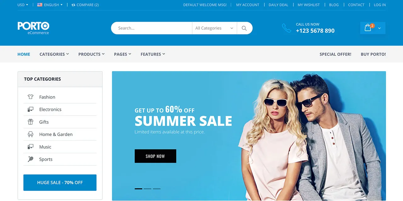 E-commerce website design portfolio sample 5