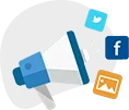 Social media marketing services icon